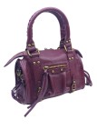 Soleil Chic Petit Sac Cuir Daisy Prune Graine