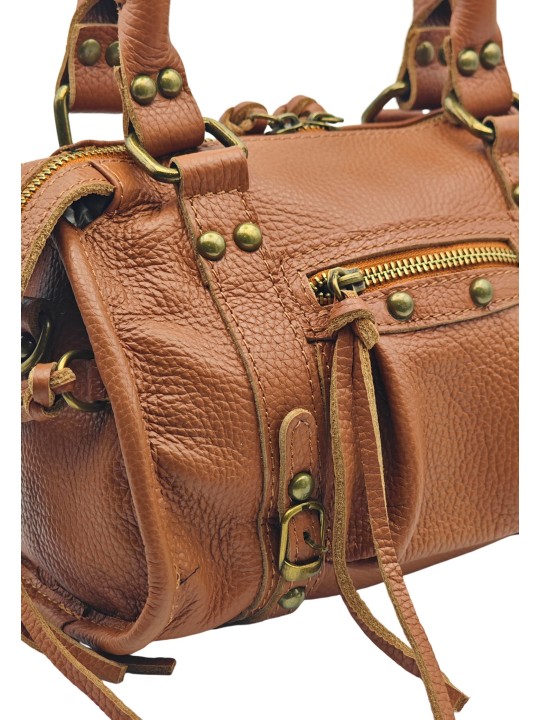 Soleil Chic Petit Sac Cuir Daisy Camel Graine