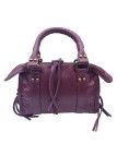 Soleil Chic Petit Sac Cuir Daisy Prune Graine