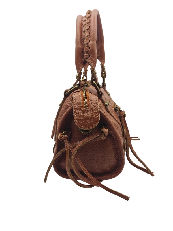 Soleil Chic Petit Sac Cuir Daisy Camel Graine