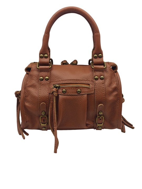 Soleil Chic Petit Sac Cuir Daisy Camel Graine