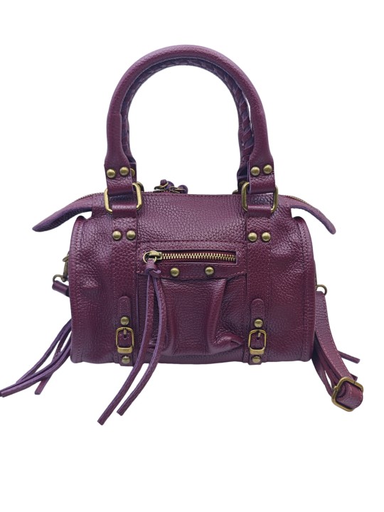Soleil Chic Petit Sac Cuir Daisy Prune Graine