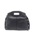 Soleil Chic Pompon Petit Sac à main Noir Graine