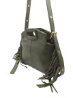 Soleil Chic Pompon Petit Sac à main Kaki Graine