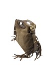 Soleil Chic Pompon Petit Sac à main Taupe Nubuck