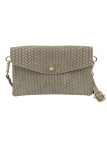 Soleil Chic Pochette bandoulière cuir Camomille Tresse Beige