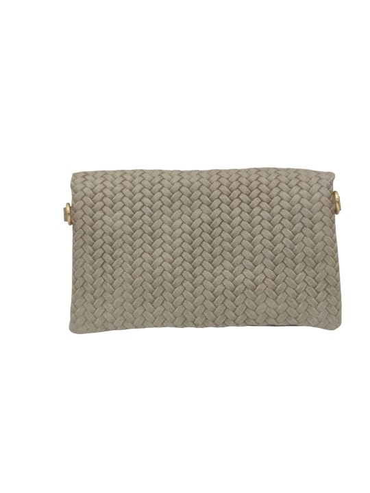 Soleil Chic Pochette bandoulière cuir Camomille Tresse Beige