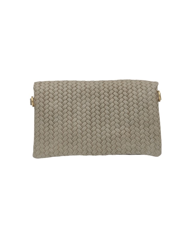 Soleil Chic Pochette bandoulière cuir Camomille Tresse Beige