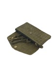 Soleil Chic Pochette bandoulière cuir Camomille Tresse Kaki