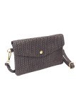 Soleil Chic Pochette bandoulière cuir Camomille Tresse Choco