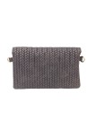 Soleil Chic Pochette bandoulière cuir Camomille Tresse Choco