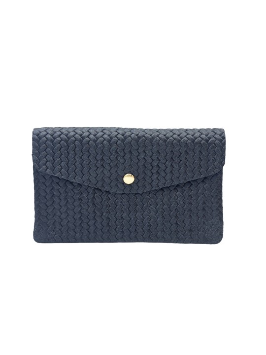 Soleil Chic Pochette bandoulière cuir Camomille Tresse Noir