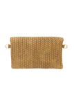Soleil Chic Pochette bandoulière cuir Camomille Tresse Camel