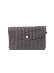 Soleil Chic Pochette bandoulière cuir Camomille Tresse Choco