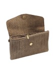 Soleil Chic Pochette bandoulière cuir Camomille Tresse Taupe