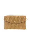 Soleil Chic Pochette bandoulière cuir Camomille Tresse Camel