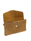 Soleil Chic Pochette bandoulière cuir Camomille Tresse Camel