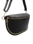 THE WAN Big Sac Banane Clouté Noir