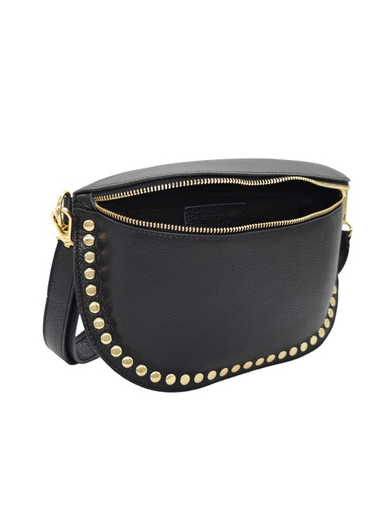 THE WAN Big Sac Banane Clouté Noir