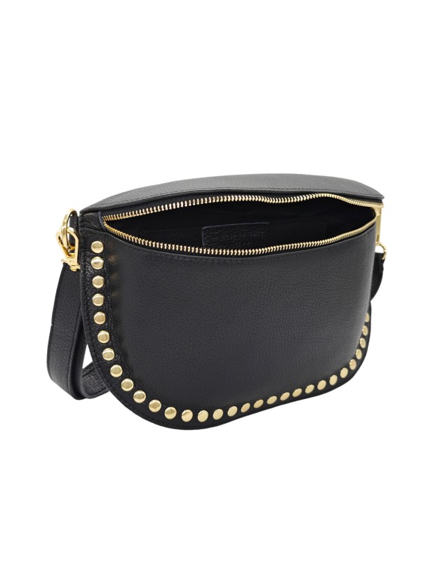 THE WAN Big Sac Banane Clouté Noir