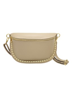 THE WAN Big Sac Banane Clouté Beige