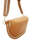 THE WAN Big Sac Banane Clouté Camel