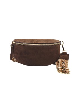THE WAN Sac Banane Demi Lune DMB Choco Nubuck