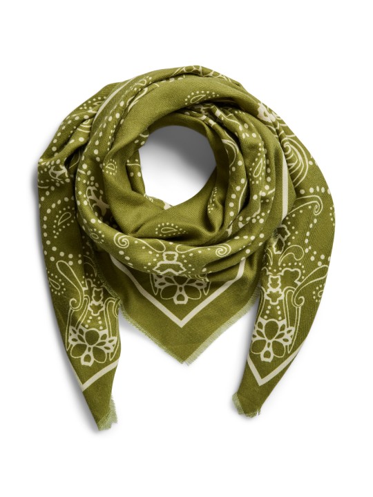 PIECES PCMARA SQUARE SCARF Foulard Carré 17160917 Avocado Kaki