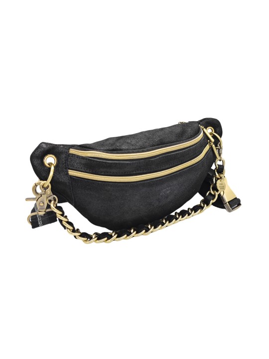 Mila Louise Sac Banane Cuir PETRA X NOIR