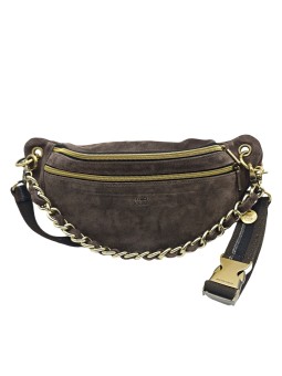 Mila Louise Sac Banane Cuir PETRA V Gris