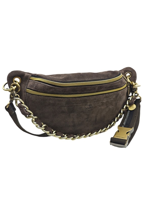 Mila Louise Sac Banane Cuir PETRA V Gris