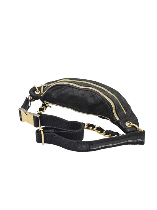Mila Louise Sac Banane Cuir PETRA X NOIR