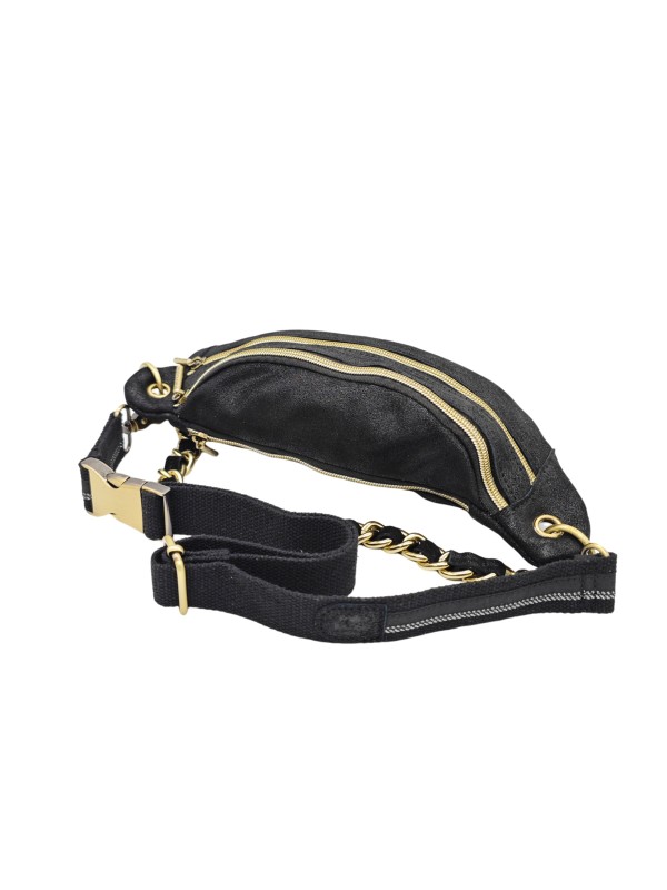 Mila Louise Sac Banane Cuir PETRA X NOIR