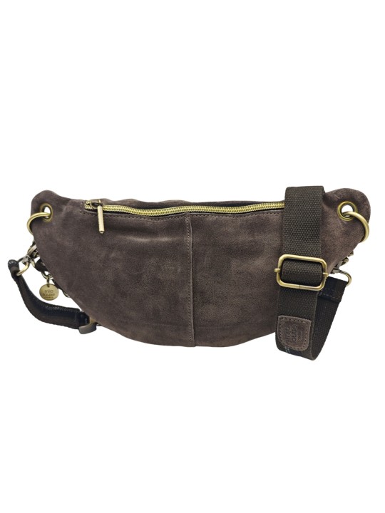Mila Louise Sac Banane Cuir PETRA V Gris