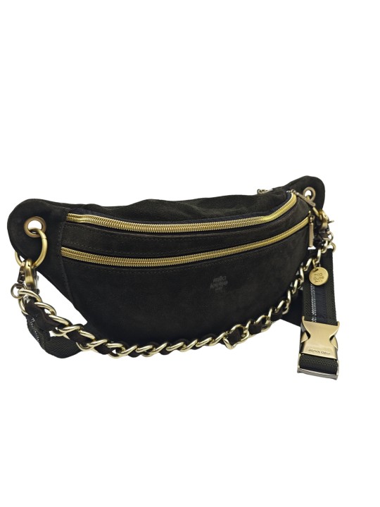 Mila Louise Sac Banane Cuir PETRA V Kaki Dark