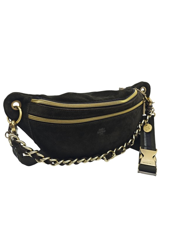 Mila Louise Sac Banane Cuir PETRA V Kaki Dark