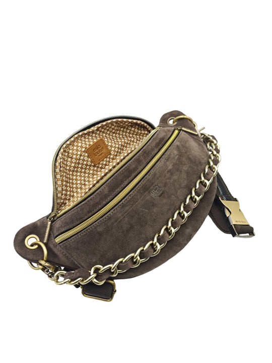 Mila Louise Sac Banane Cuir PETRA V Gris