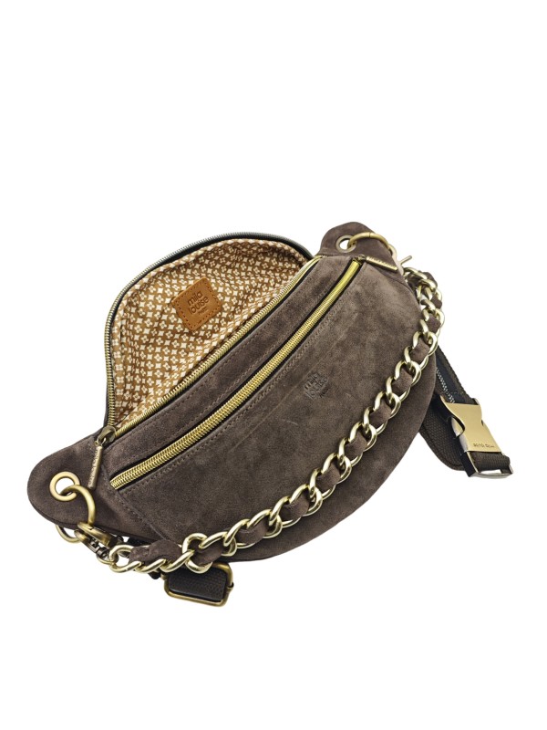 Mila Louise Sac Banane Cuir PETRA V Gris