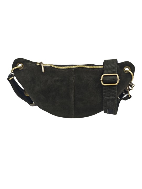Mila Louise Sac Banane Cuir PETRA V Kaki Dark