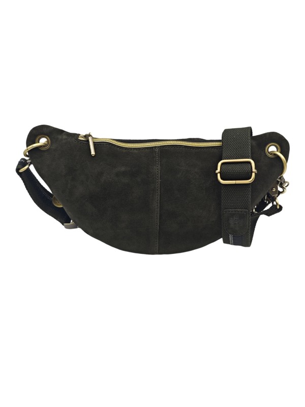 Mila Louise Sac Banane Cuir PETRA V Kaki Dark