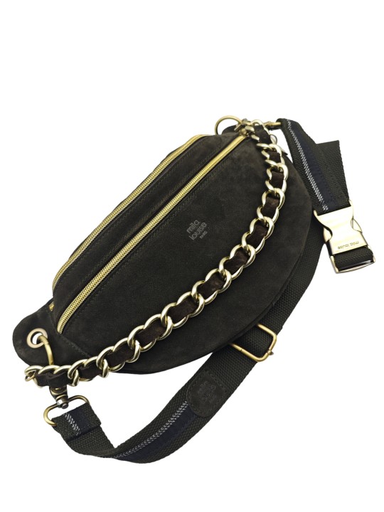 Mila Louise Sac Banane Cuir PETRA V Kaki Dark