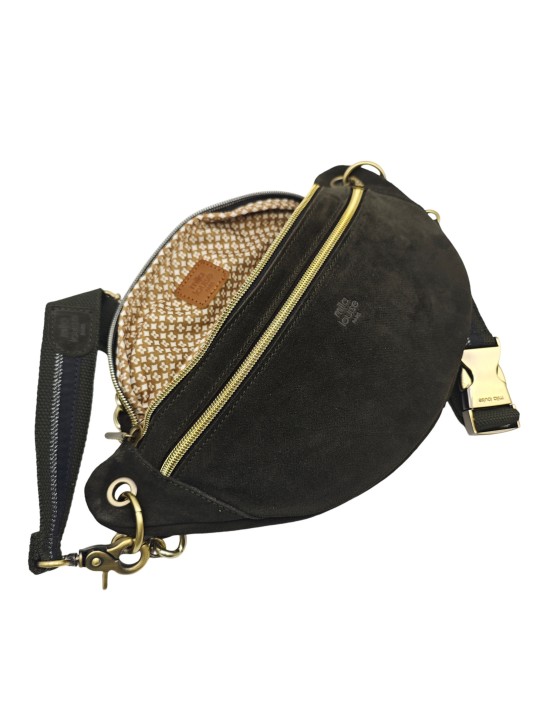 Mila Louise Sac Banane Cuir PETRA V Kaki Dark