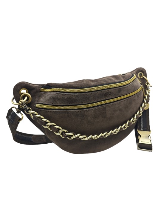 Mila Louise Sac Banane Cuir PETRA M V Gris