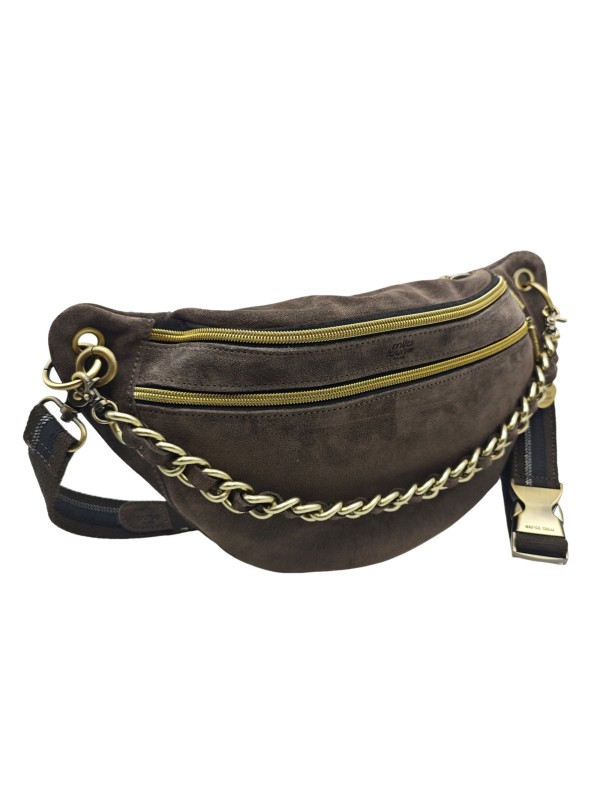 Mila Louise Sac Banane Cuir PETRA M V Gris