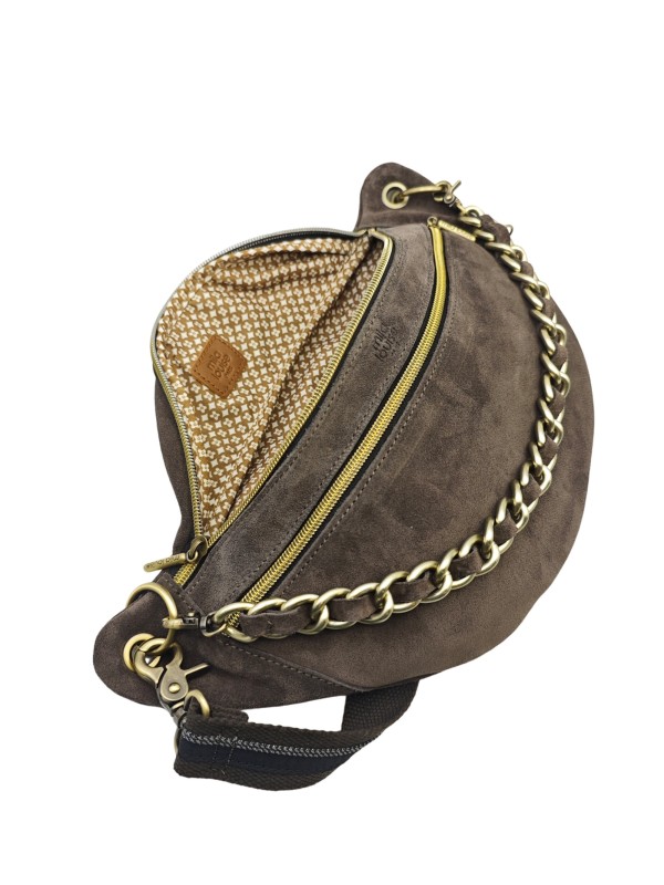 Mila Louise Sac Banane Cuir PETRA M V Gris