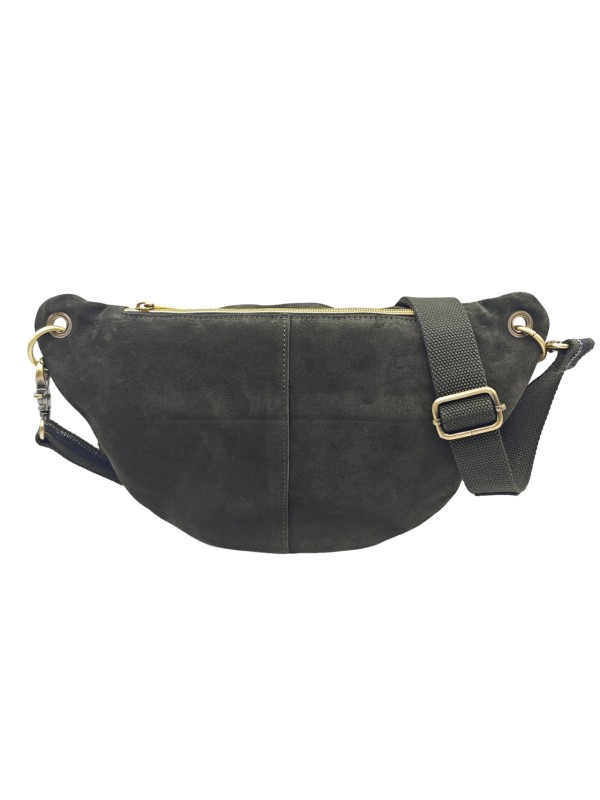 Mila Louise Sac Banane Cuir PETRA M V Kaki Dark