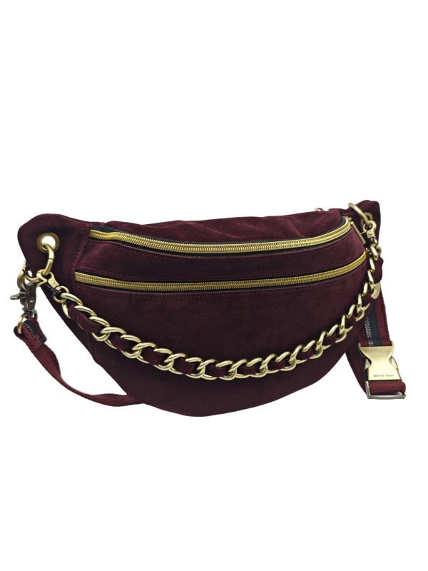 Mila Louise Sac Banane Cuir PETRA M V Rouge