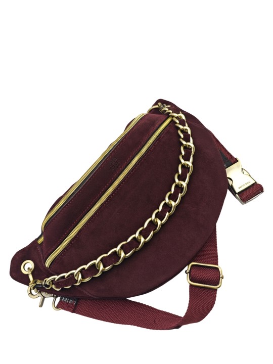 Mila Louise Sac Banane Cuir PETRA M V Rouge