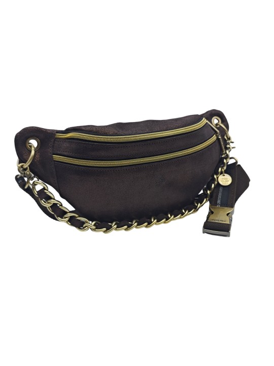 Mila Louise Sac Banane Cuir PETRA X Brun