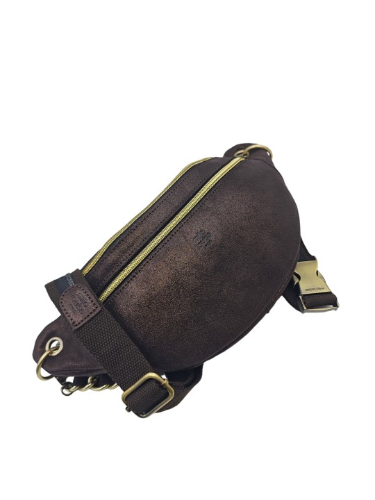 Mila Louise Sac Banane Cuir PETRA X Brun